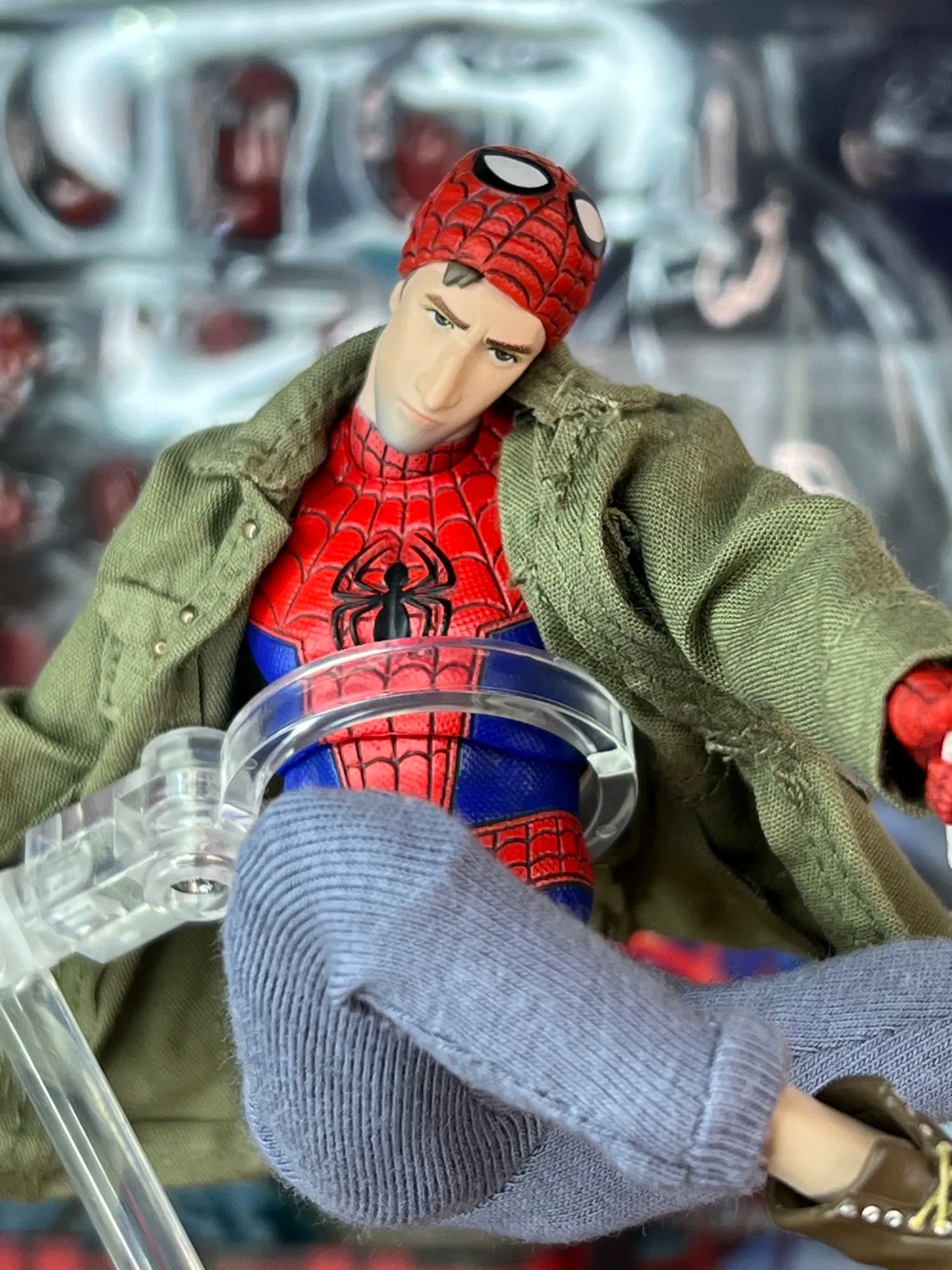 Homem-aranha: No aranha-verso | Action Figure Peter Parker | Original Mafex