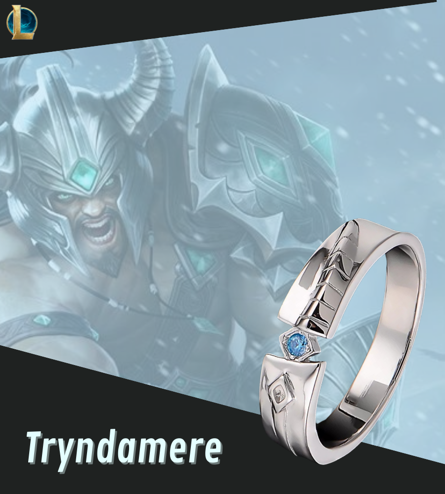 Tryndamere o rei bárbaro sortudo que é casado com a ashe - Anel na loja kitsune temático