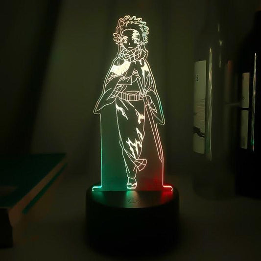 Luminária Led cores Duplas | Kimetsu no yaiba - Kitsune | Loja Geek