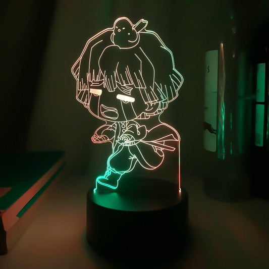 Luminária Led cores Duplas | Kimetsu no yaiba - Kitsune | Loja Geek