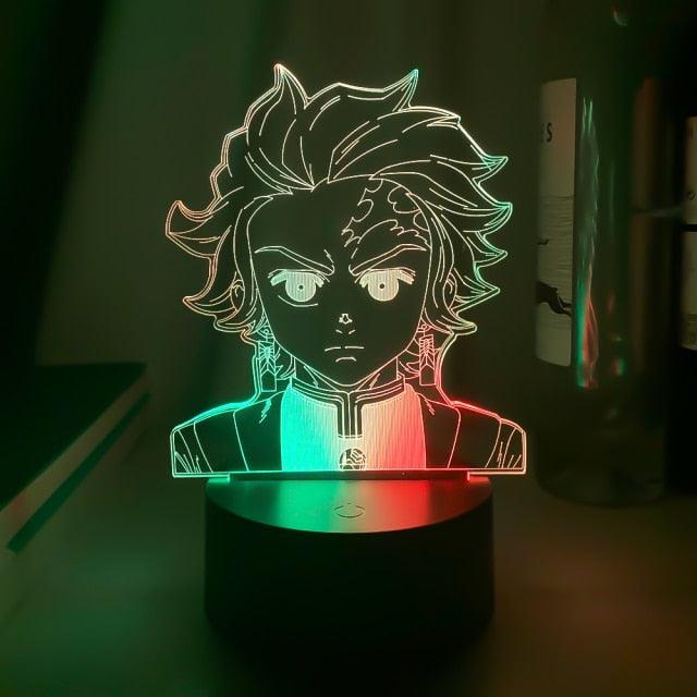 Luminária Led cores Duplas | Kimetsu no yaiba - Kitsune | Loja Geek