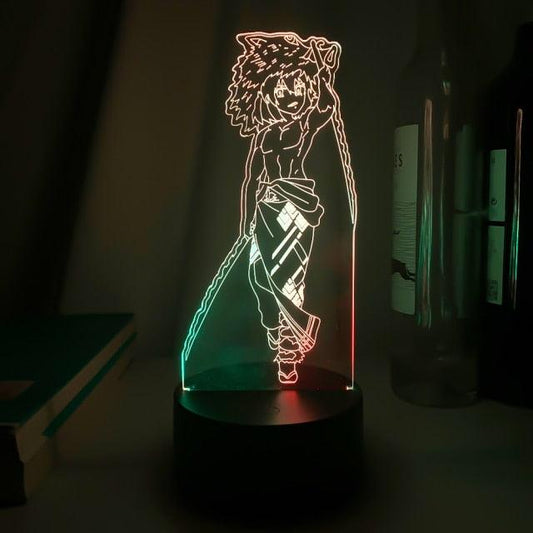 Luminária Led cores Duplas | Kimetsu no yaiba - Kitsune | Loja Geek