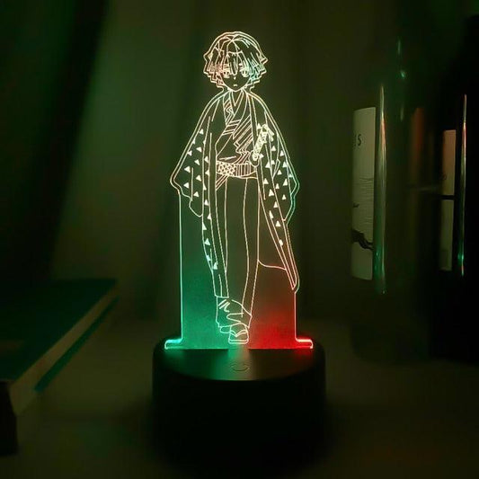 Luminária Led cores Duplas | Kimetsu no yaiba - Kitsune | Loja Geek