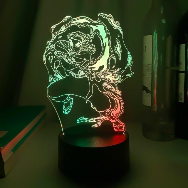 Luminária Led cores Duplas | Kimetsu no yaiba - Kitsune | Loja Geek