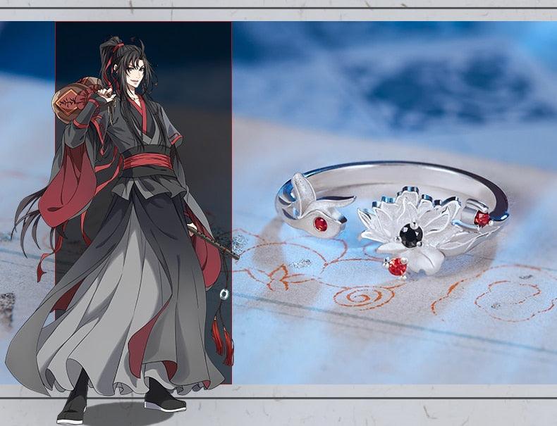 Mo Dao Zu Shi | Anel Joia ( Prata esterlina )| Wei Wuxian e Lan Wangji - Kitsune | Loja Geek