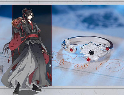 Mo Dao Zu Shi | Anel Joia ( Prata esterlina )| Wei Wuxian e Lan Wangji - Kitsune | Loja Geek