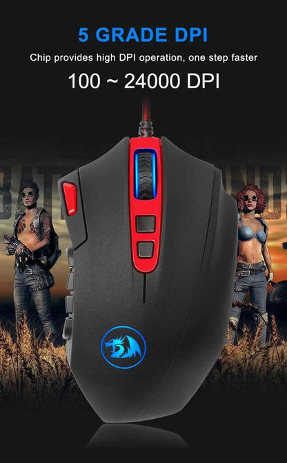 Mouse - Redragon Perdition M901 - 24000DPI *19botões* - Kitsune | Loja Geek