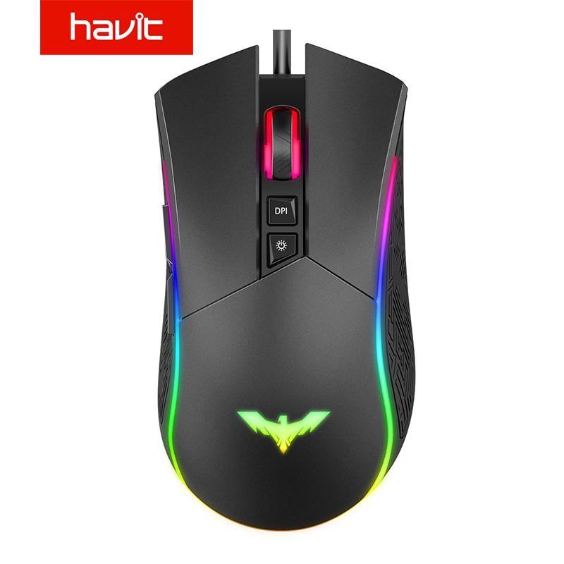 Mouse RGB - Havit - 4800 DPI *7 botões* - Kitsune | Loja Geek