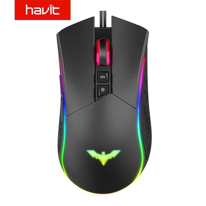 Mouse RGB - Havit - 4800 DPI *7 botões* - Kitsune | Loja Geek