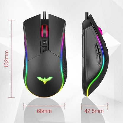 Mouse RGB - Havit - 4800 DPI *7 botões* - Kitsune | Loja Geek
