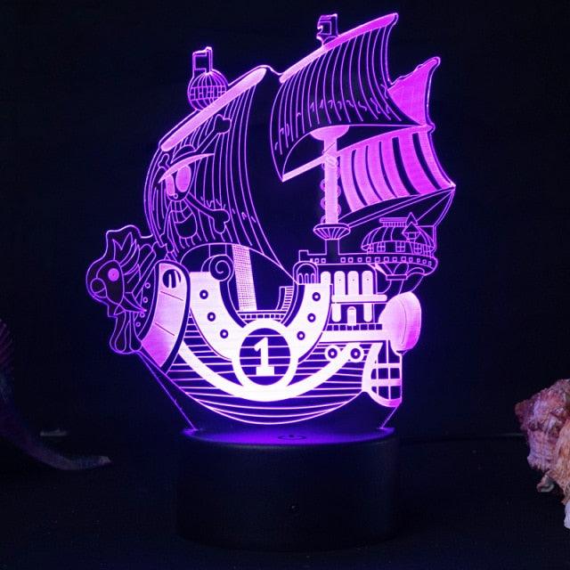 One Piece | Thousand Sunny | Luminária com controle remoto - Kitsune | Loja Geek
