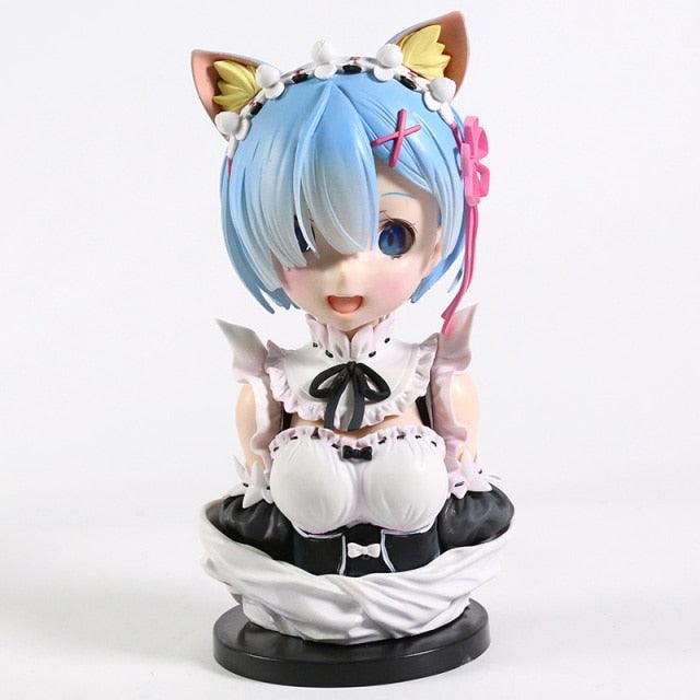 Re zero | Busto Ram e Rem - Kitsune | Loja Geek