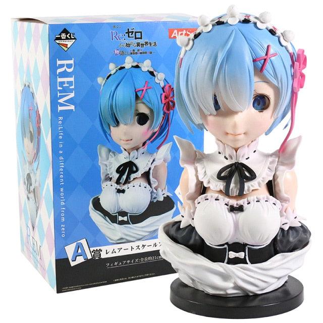 Re zero | Busto Ram e Rem - Kitsune | Loja Geek